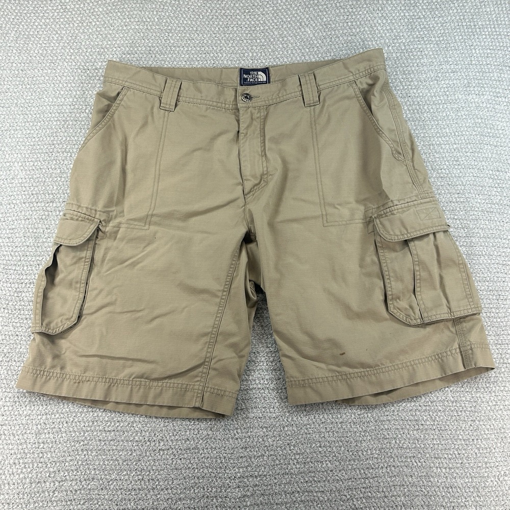 The North‎ Face Shorts Mens 38 Beige Ripstop Cargo Hiking Fishing Camp Gorpcore